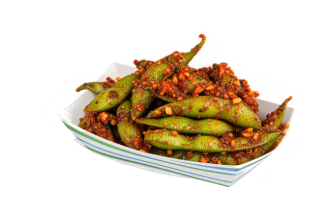 Spicy edamame appetizer