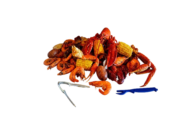 Mixed seafood bag with crab and shrimp